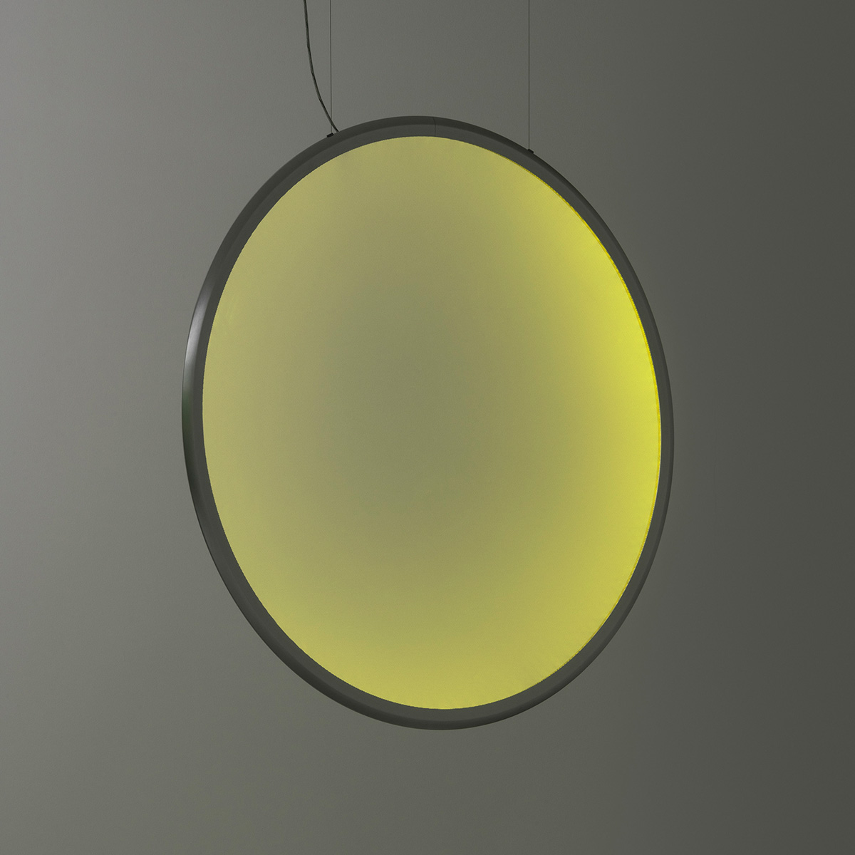 Artemide Discovery Vertical 70 RGBW LED Sospensione, Aluminium satiniert (Lichtfarbe gelb)