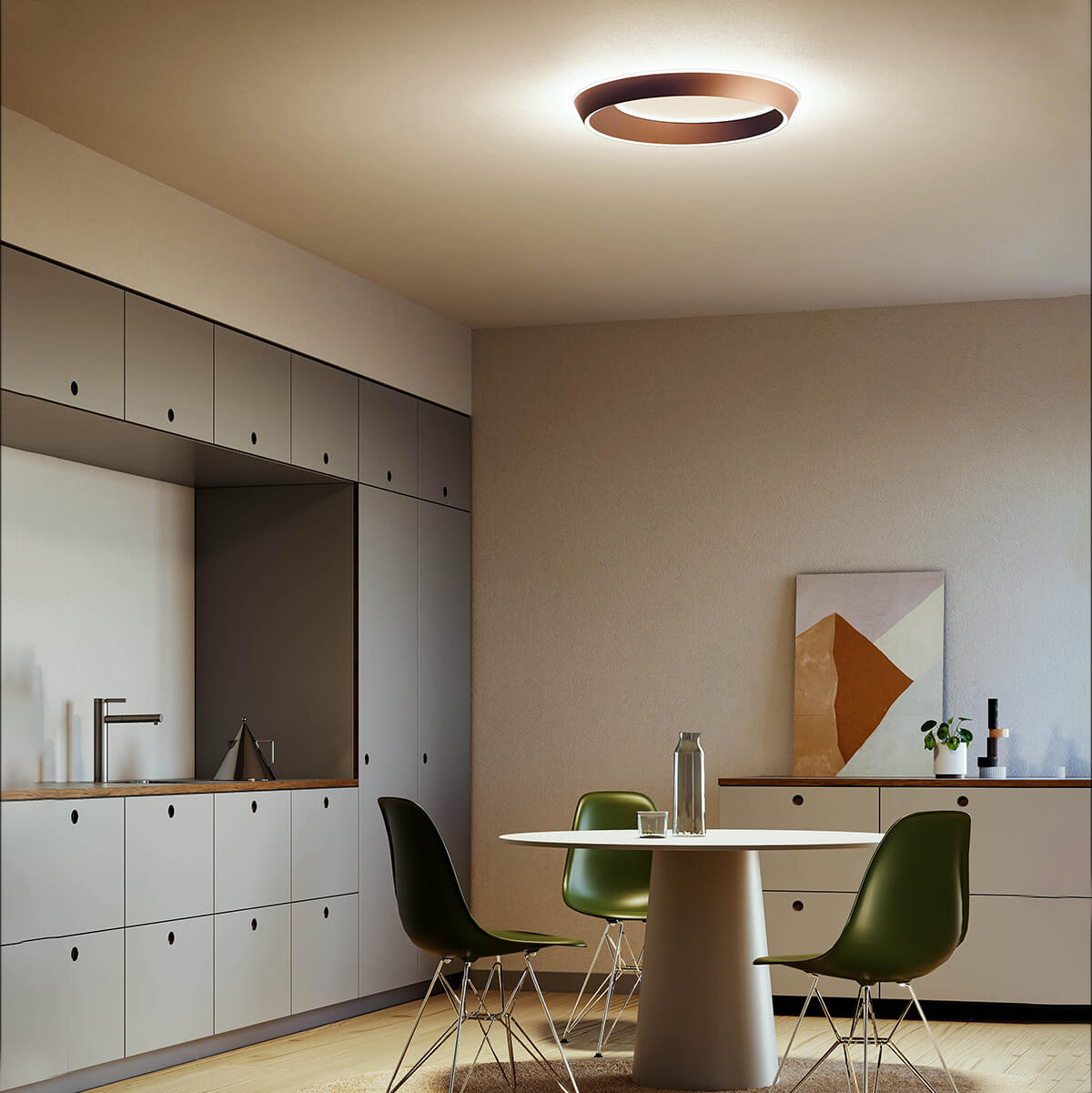 Lodes Tidal 60 LED Deckenleuchte, terra matt (erdfarben)