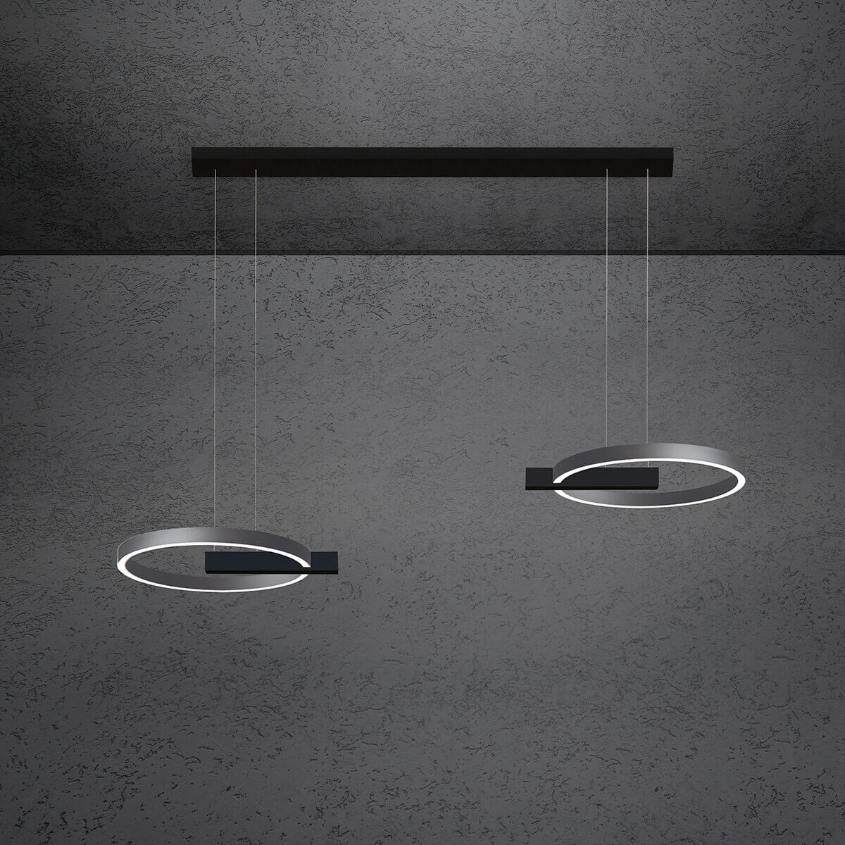 schwarz / anthrazit eloxal