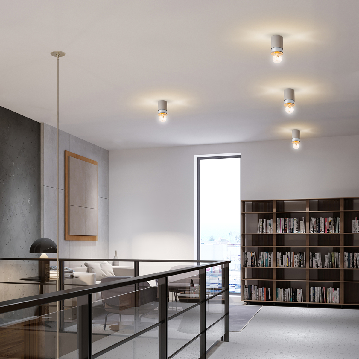 Twister Lighting Twister Living Wand- / Deckenleuchte, sandfarben (Leuchtmittel nicht inbegriffen)