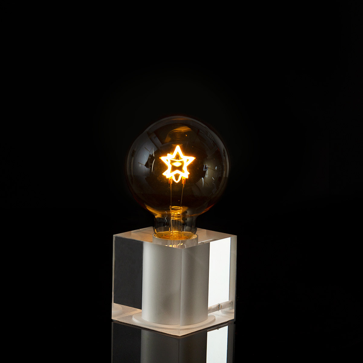 Sompex Cubic Tischleuchte Acryl, mit Motiv Leuchtmittel, Stern (©Leuchtenland.com)