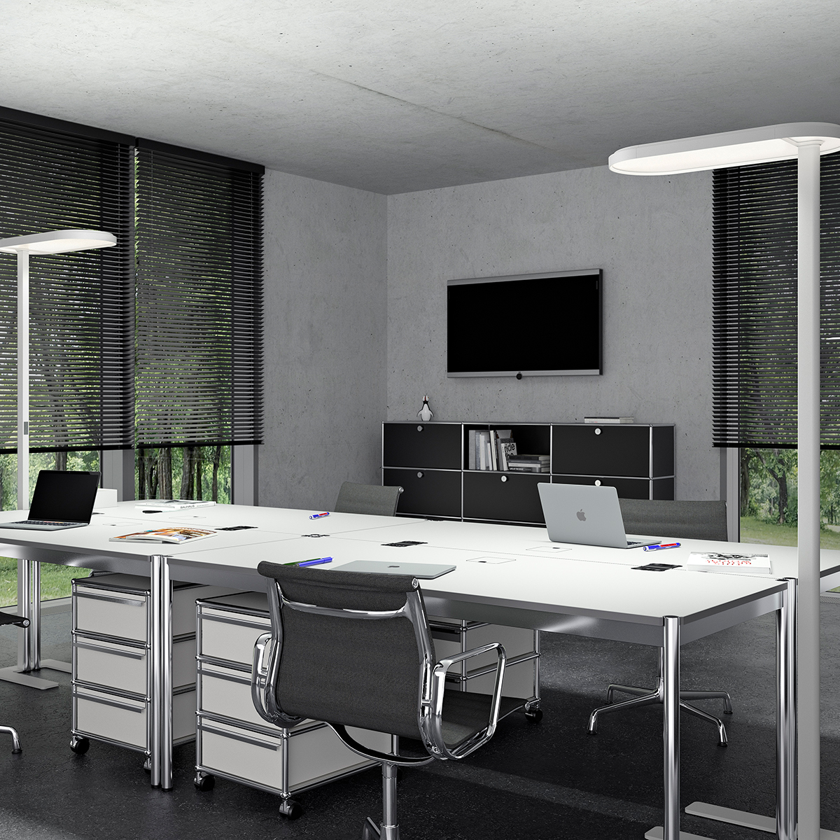 Belux Kido-12 LED Stehleuchte, asymmetrisch, weiß