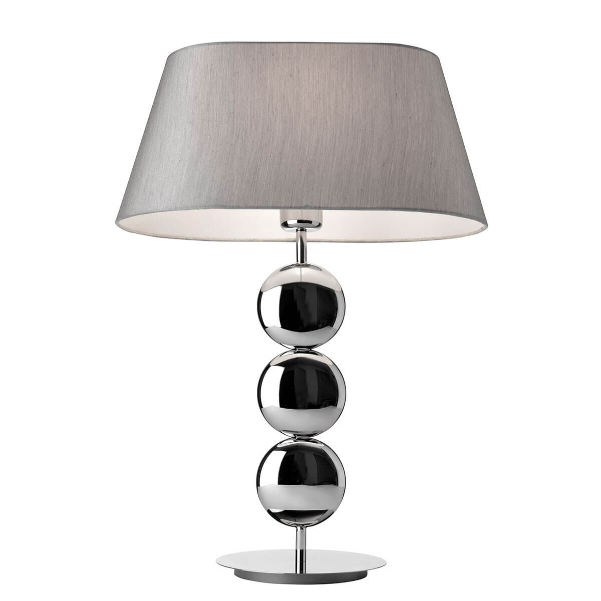 Villeroy & Boch Sofia Tischleuchte, Body: Silber, Stoffschirm: beige
