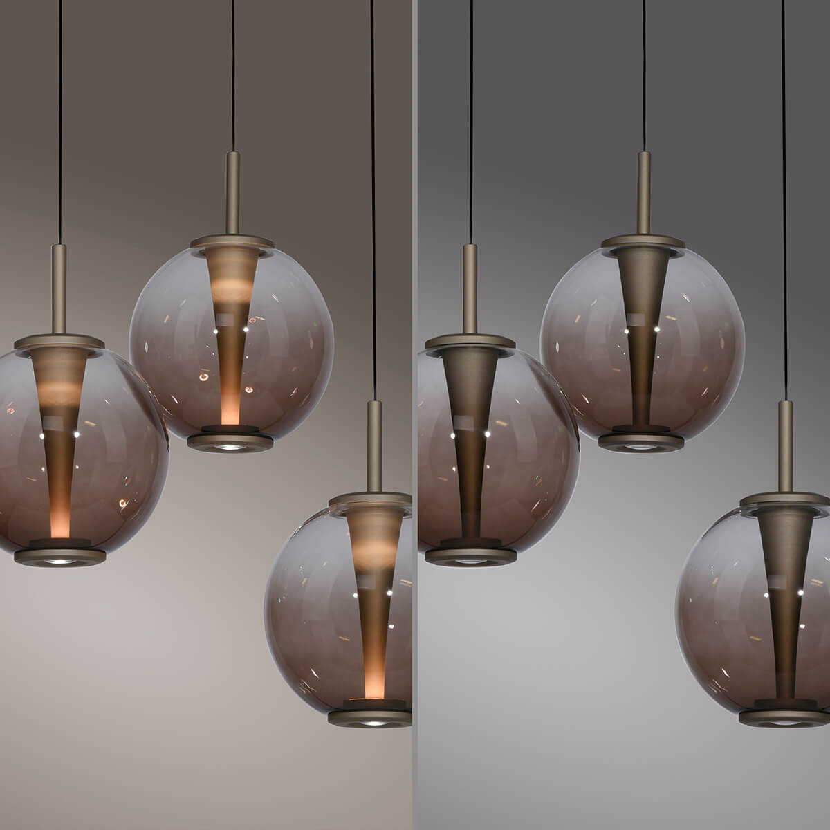 PURE E-Infinity Pendelleuchte mit e-LIFT und CCT