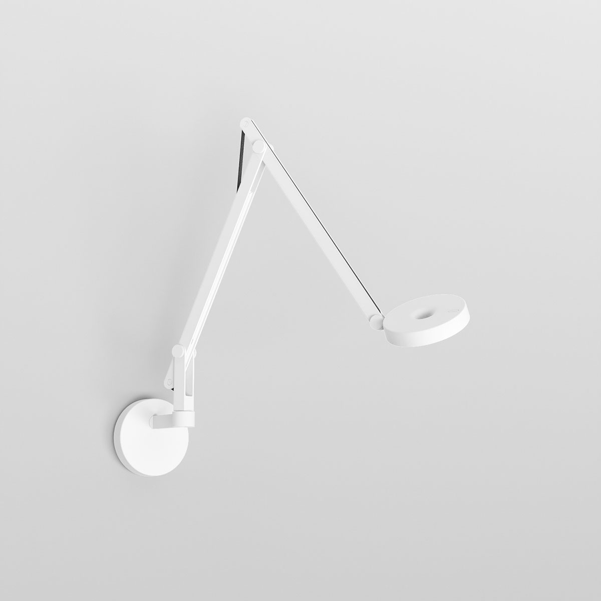 Rotaliana String W2 Mini Dim-To-Warm LED Wandleuchte, weiß matt, Textilkabel: schwarz