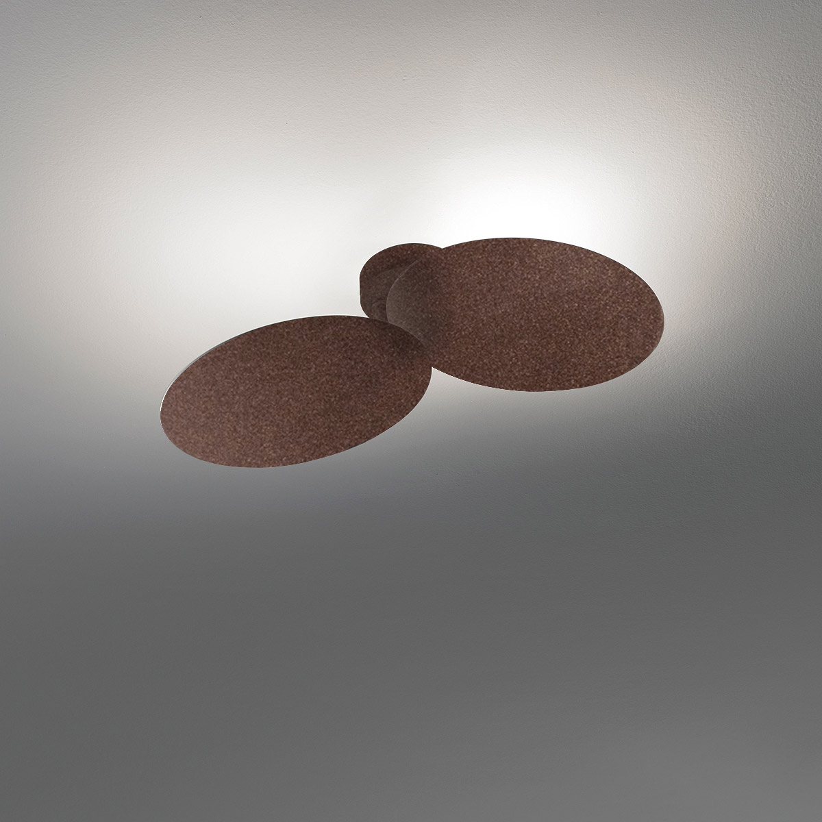 Lodes Puzzle Double Round LED Wand- / Deckenleuchte, Bronze matt