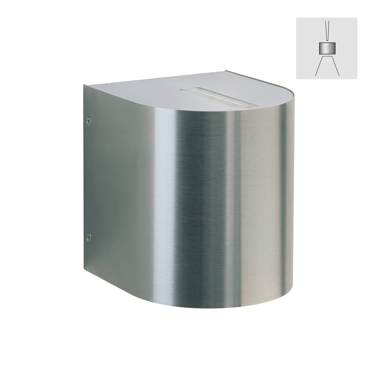 Albert Leuchten 692404 Wandstrahler, eng/breit, Edelstahl 692404 Wandstrahler, eng/breit