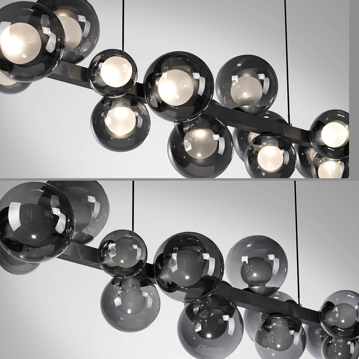PURE E-Popup LED Pendelleuchte mit e-LIFT und CCT