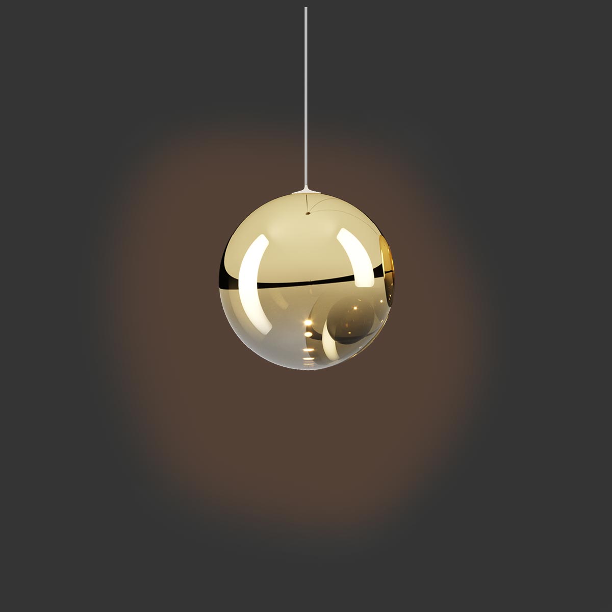Lodes Random Solo 12 LED Pendelleuchte, Gold