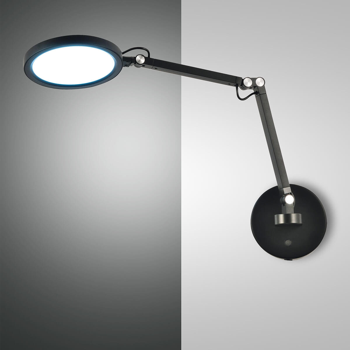Fabas Luce Regina LED Wandleuchte, schwarz