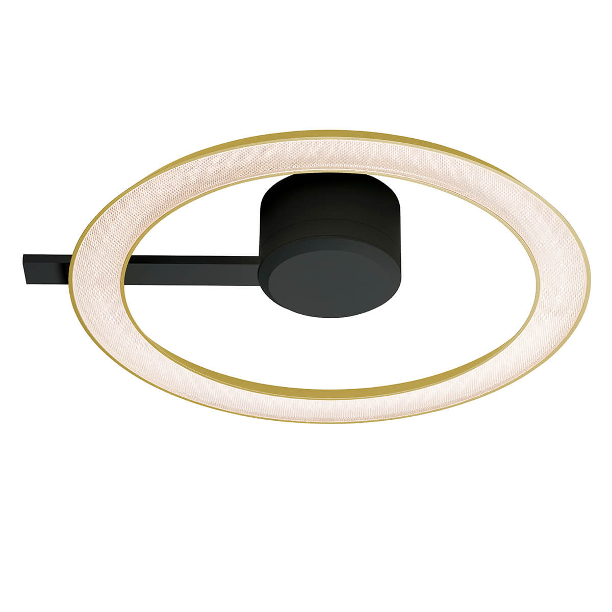 Oligo Yano 400 LED Wand- / Deckenleuchte, direkt, schwarz matt, Ring: Bronze