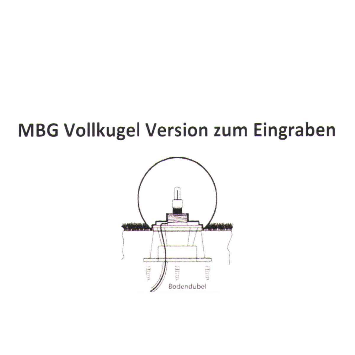 Moonlight Vollkugel MBG mit Eingrabsockel