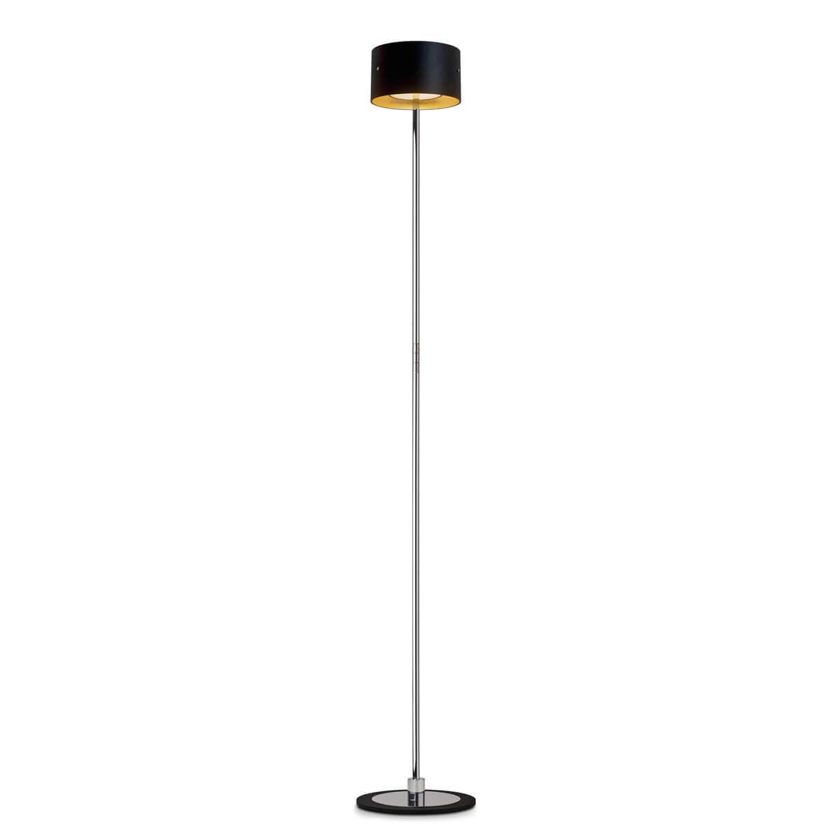 Oligo Trofeo LED Stehleuchte, Tunable White, schwarz matt / Blattgold