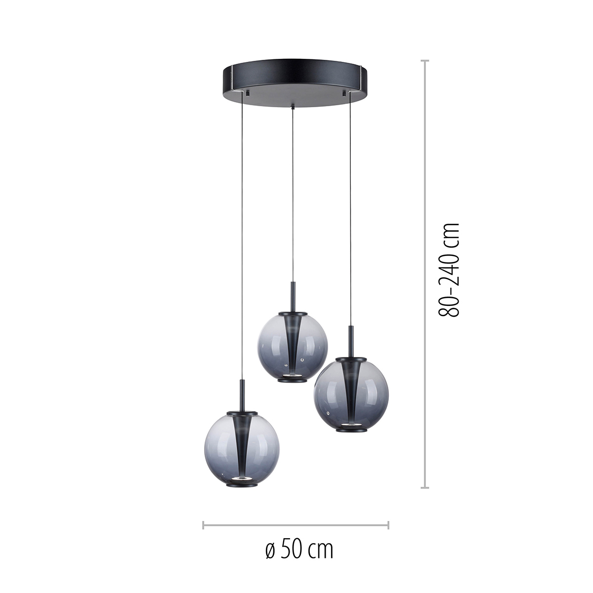 PURE E-Infinity Pendelleuchte mit e-LIFT und CCT