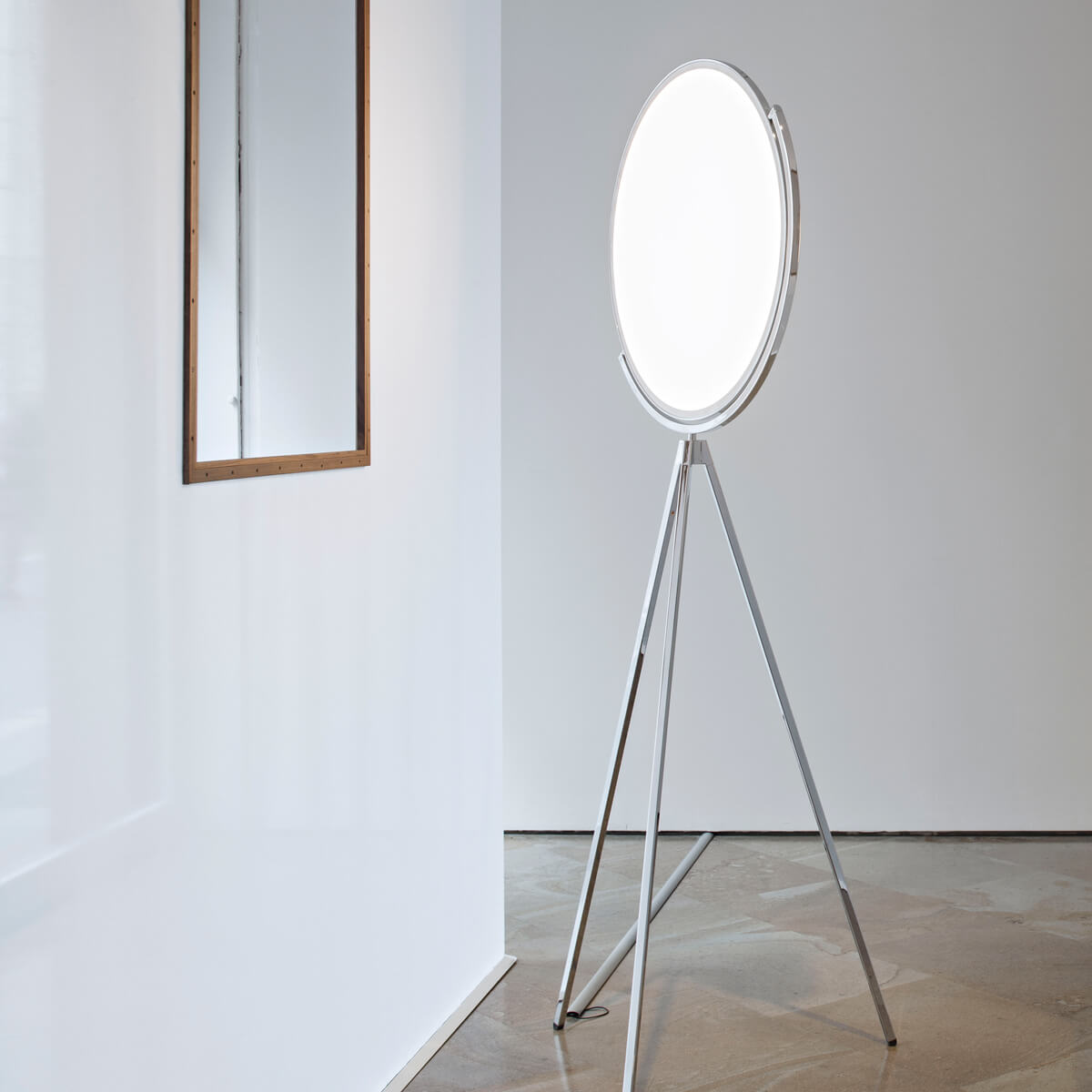 Flos Superloon LED Stehleuchte, Chrom