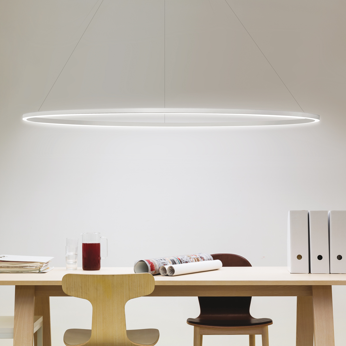 Nemo Ellisse Major Sospensione, downlight, weiß