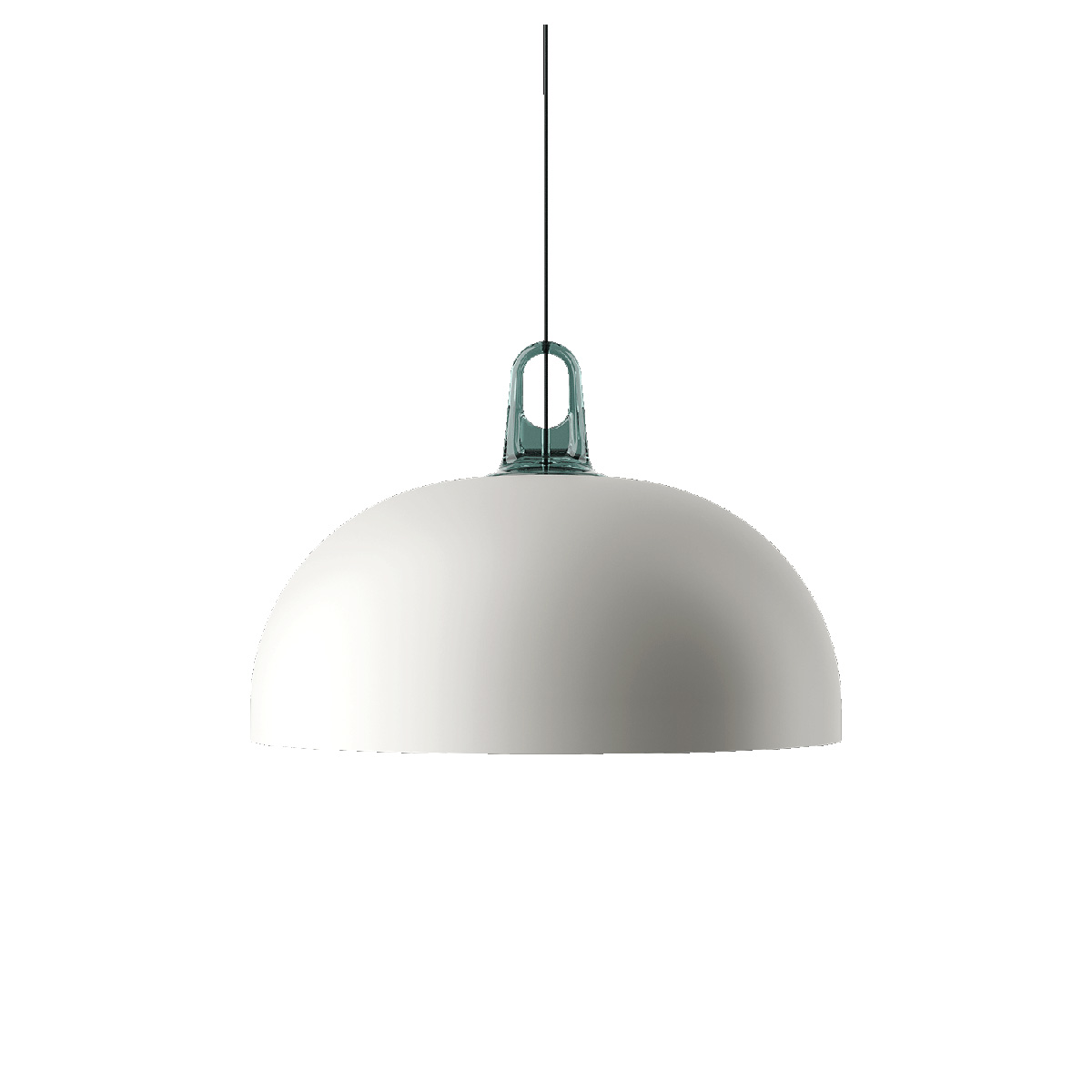 Lodes Jim Dome Pendelleuchte, türkis / weiß matt