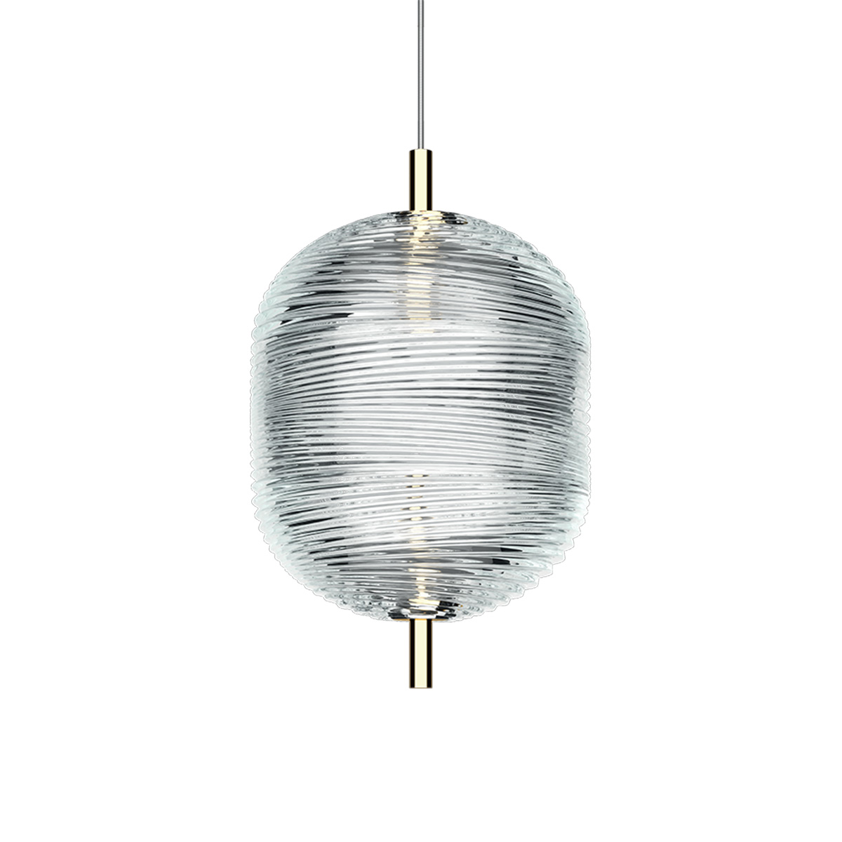 Lodes Jefferson Small LED Pendelleuchte, Gold glänzend - Glas: transparent