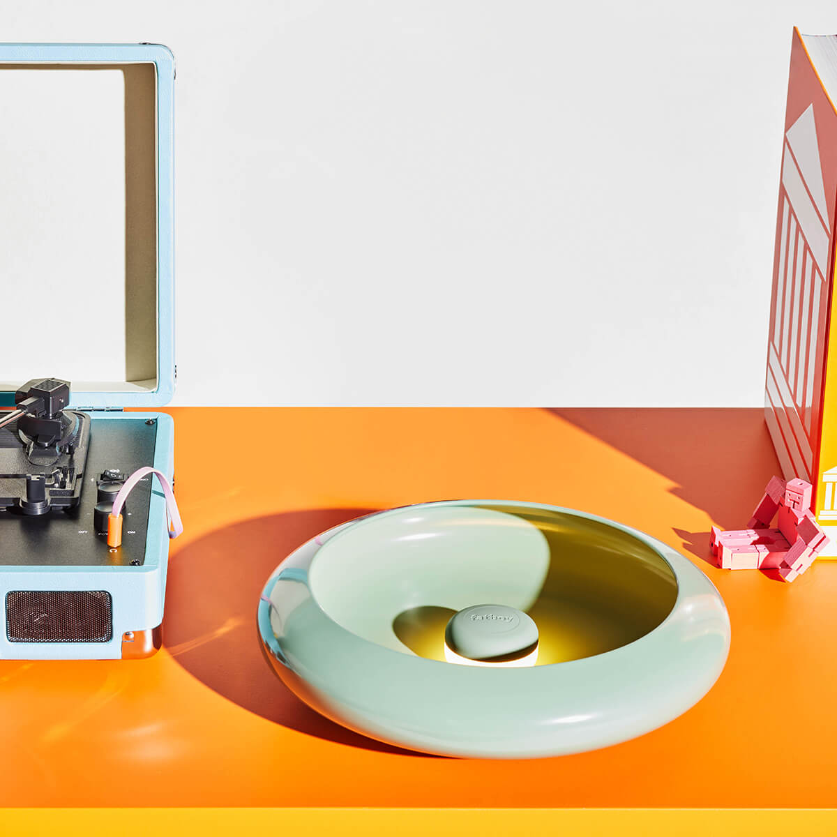 Fatboy Oloha Medium LED Akkuleuchte & Schale, Sage (dunkelgrün)