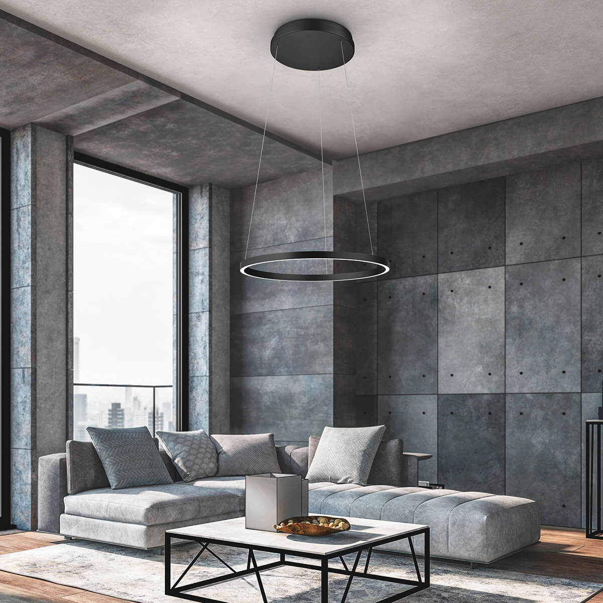 Knapstein Lisa-60 LED Pendelleuchte, schwarz