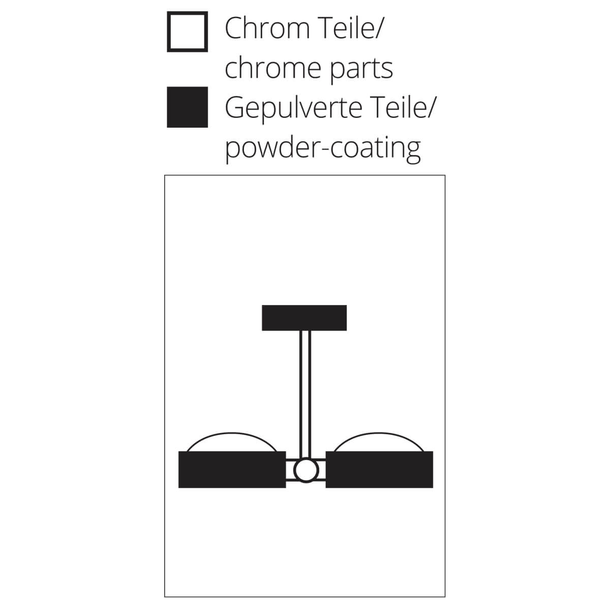 Top Light Puk Mini Side Twin Ceiling LED Deckenleuchte, Oberflächenbeschaffenheit der Bicolor-Versionen