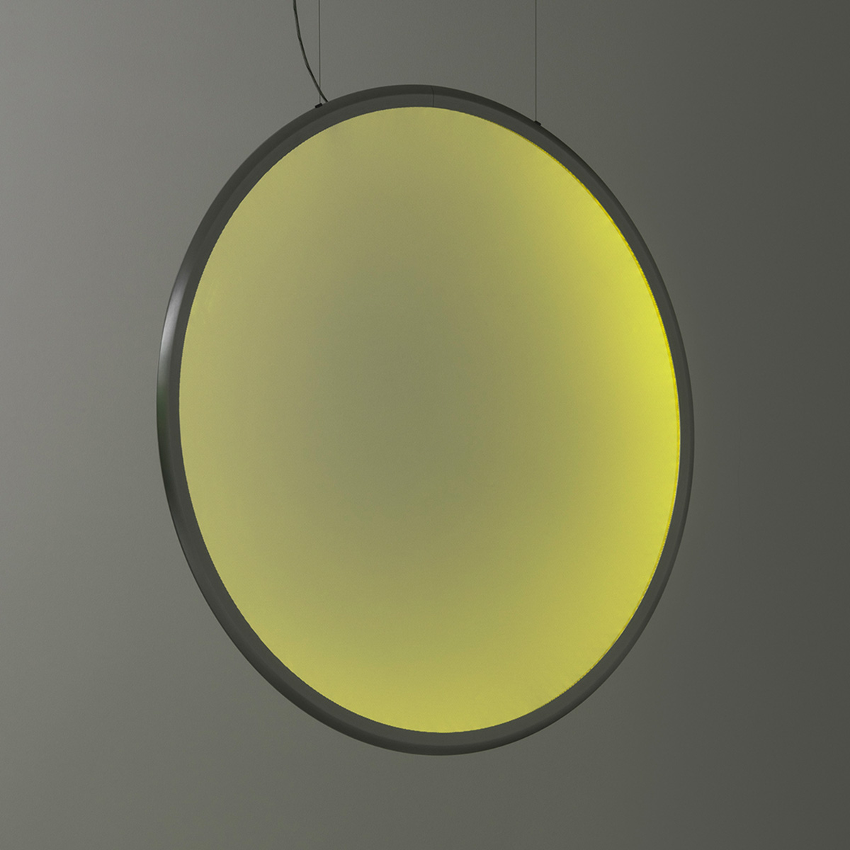 Artemide Discovery Vertical 100 RGBW LED Sospensione, Aluminium satiniert (Lichtfarbe gelb)