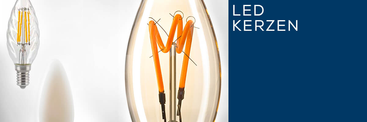 Kategoriebanner Leuchtmittel LED Kerzen Kategoriebanner Leuchtmittel LED Kerzen
