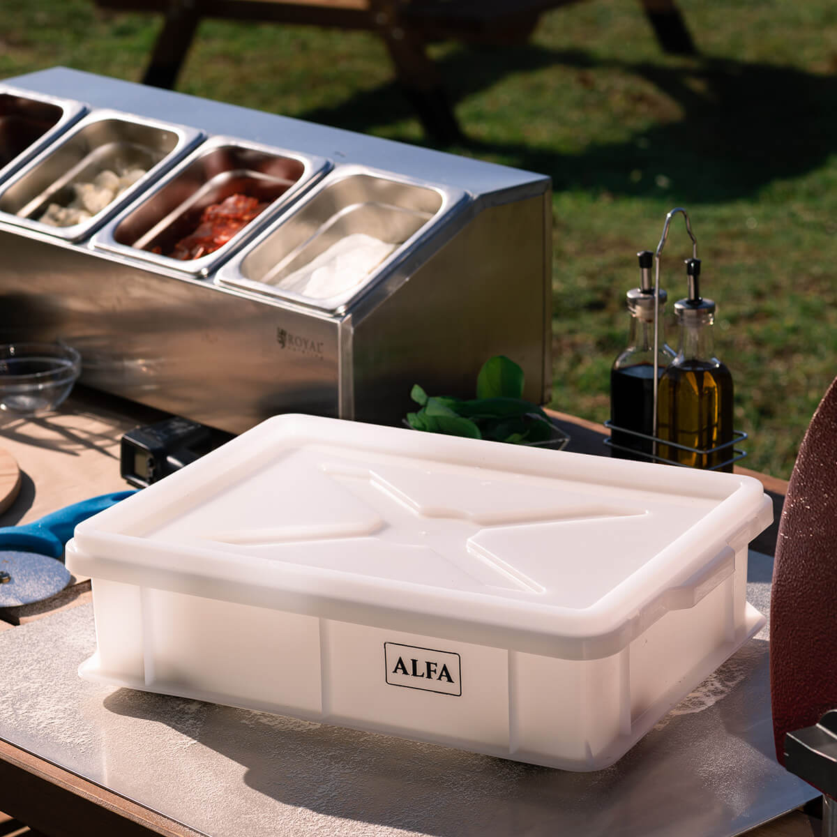 Alfa Forni Teigballen-Box mit Deckel, Kunststoff