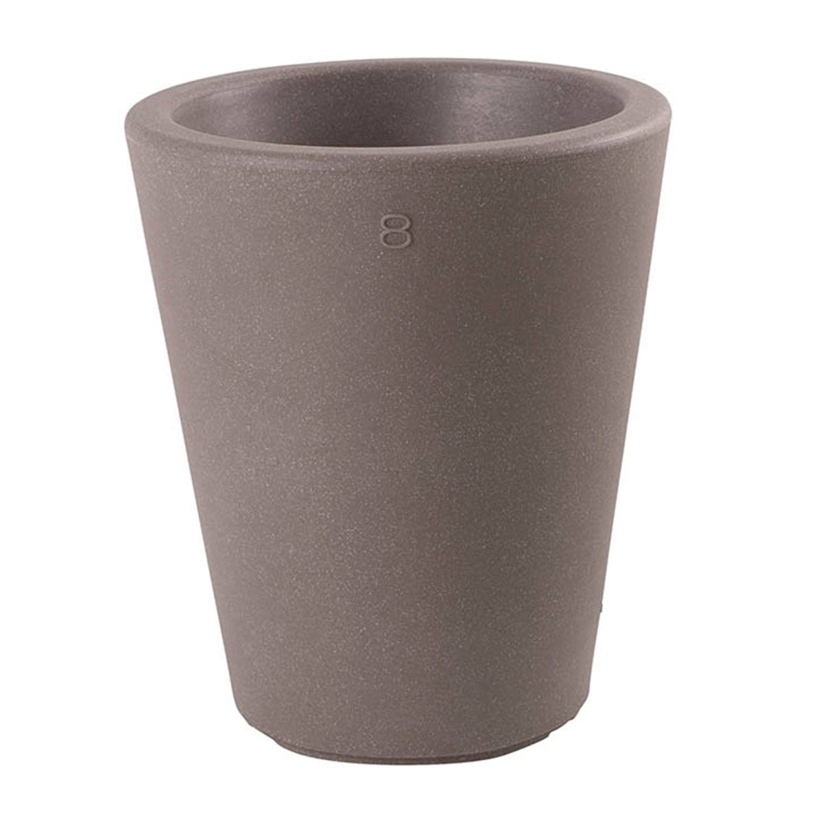 8 seasons design Shining Classic Pot S Pflanztopf / Dekoleuchte, taupe, ausgeschaltet