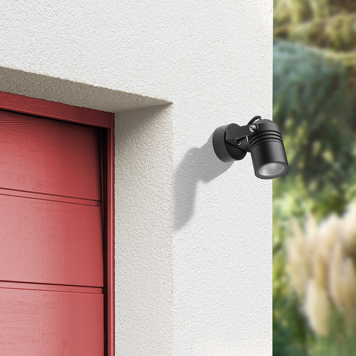 LCD Außenleuchten 5019 LED Wandstrahler, schwarz