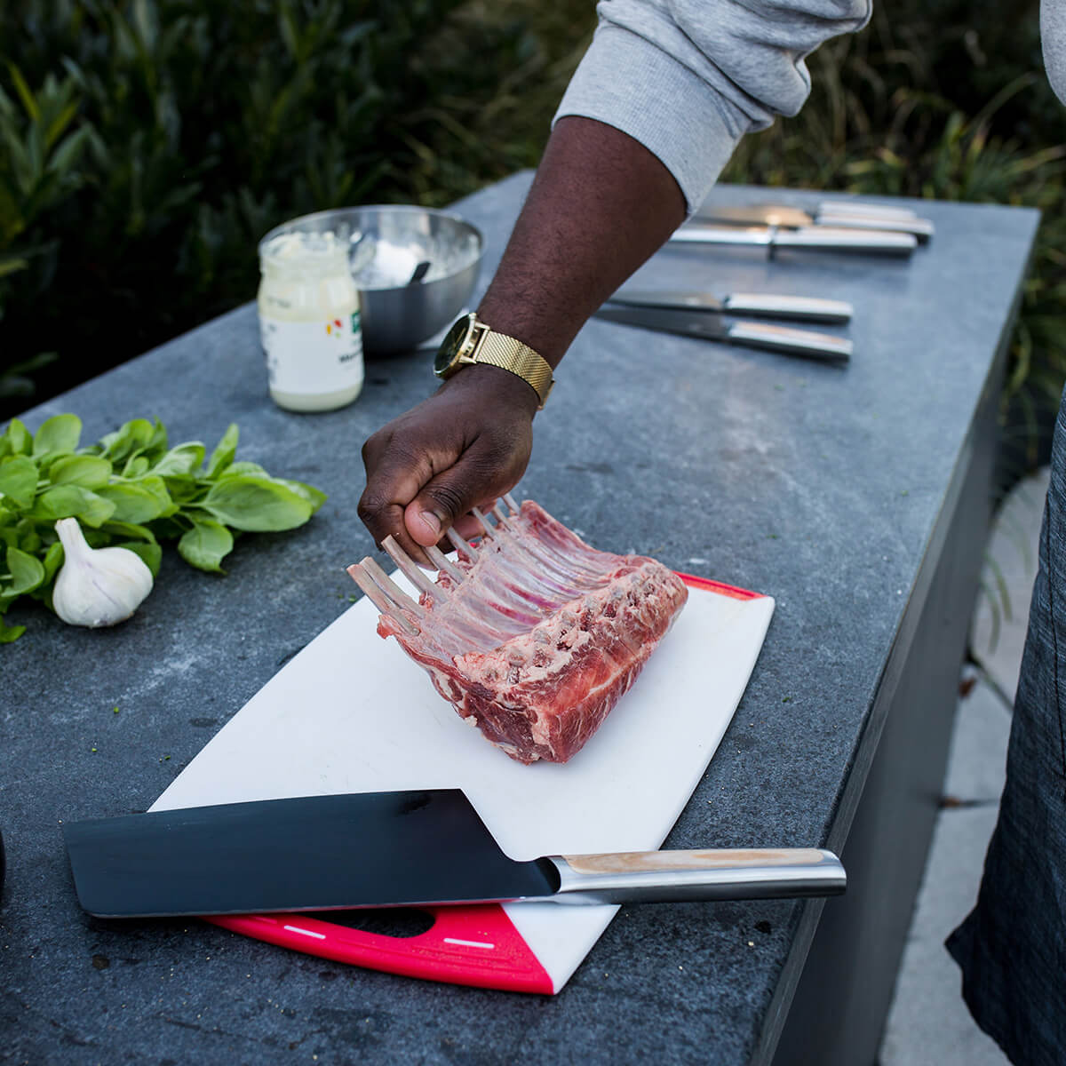 Everdure by heston blumenthal Hackmesser, Stahl titanbeschichtet