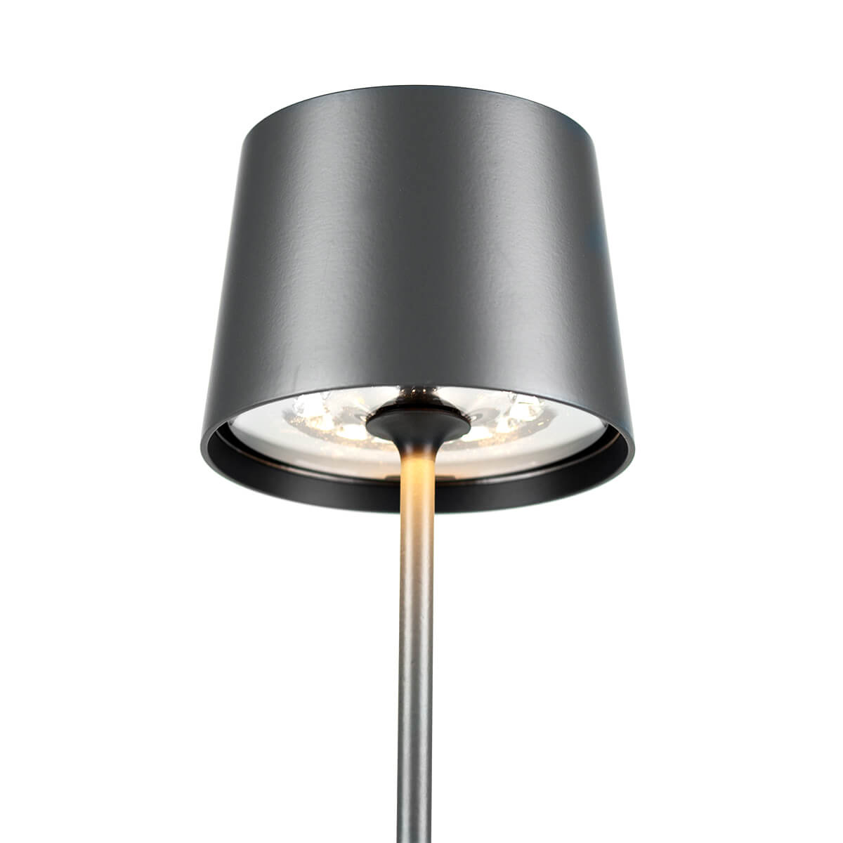 Mobilux Sunny M LED Akkuleuchte, dunkelgrau, eingeschaltet (©Leuchtenland.com)