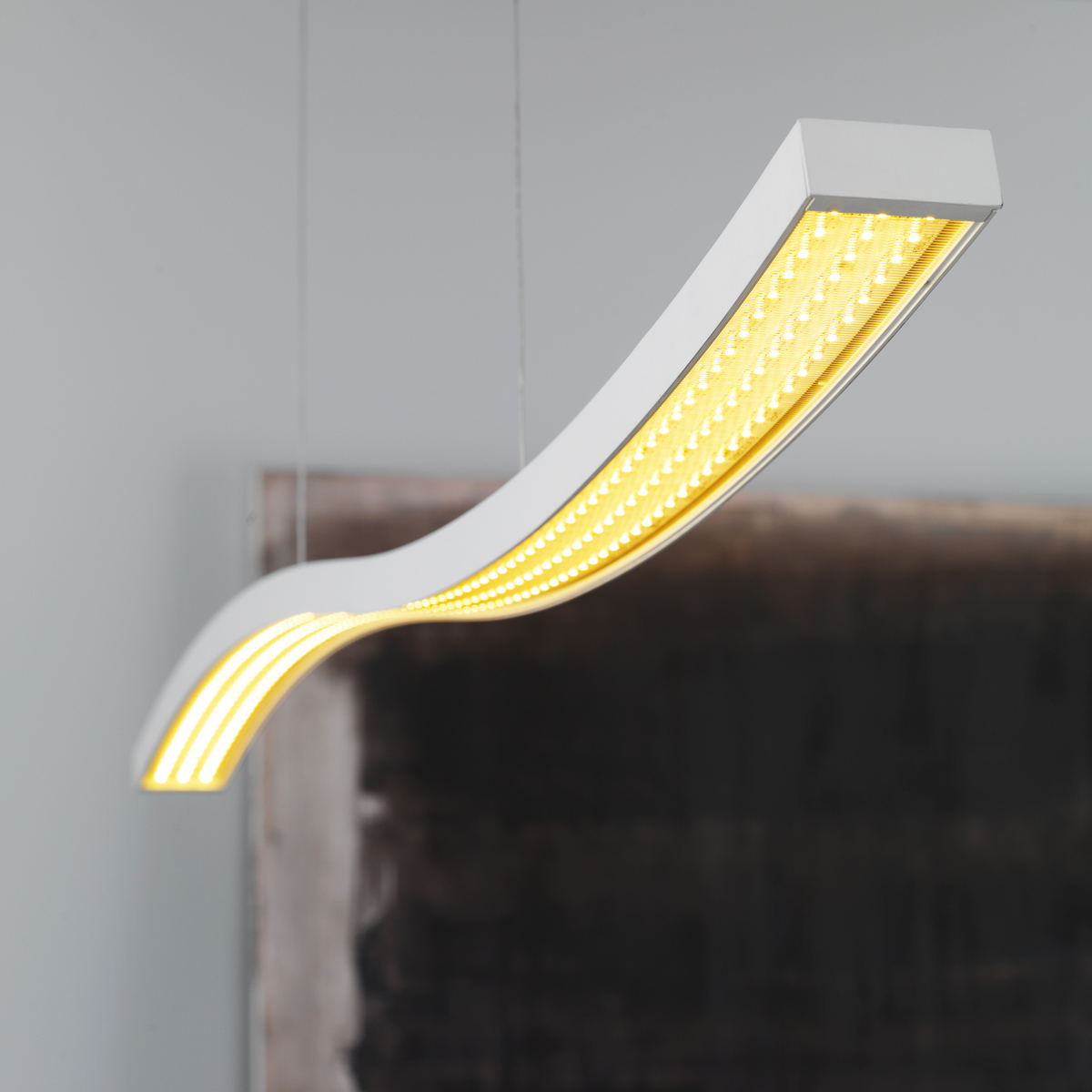 Serpentine LED Pendelleuchte, Ausstellungsstück, weiß