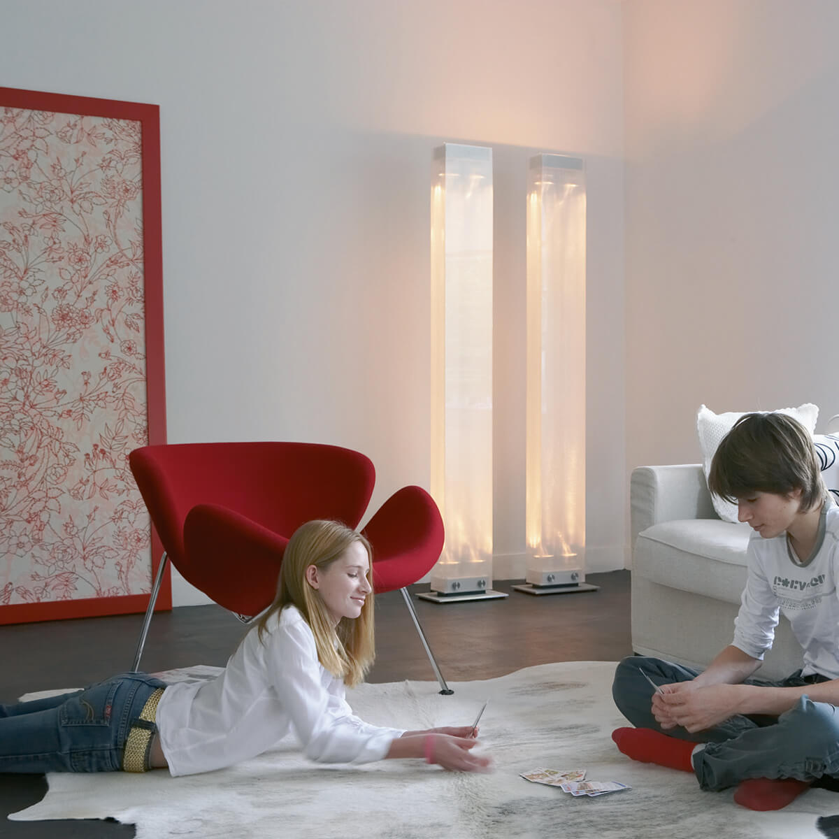 Belux Twilight-10 LED Stehleuchte, Edelstahl gebürstet