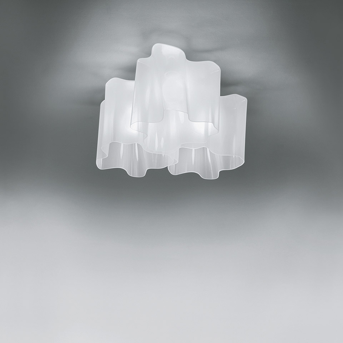 Artemide Design Logico Soffitto 3x120°, Glas: milchig weiß