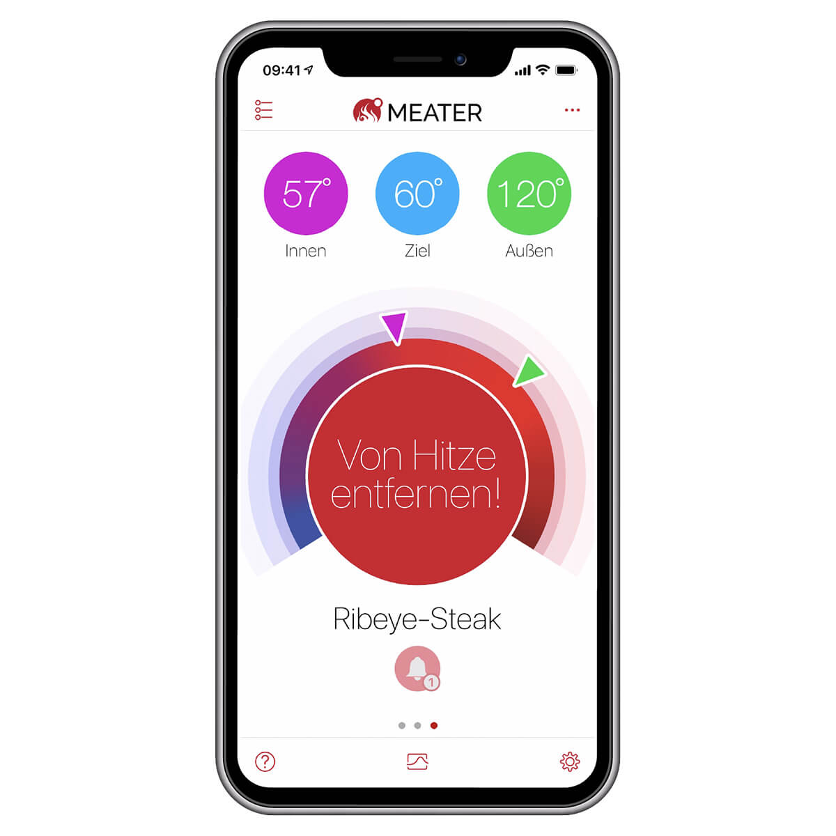 Meater MEATER Block WLAN & Bluetooth Fleischthermometer, 4 Thermometer + Standalone-Modus, Bedienung via Meater App