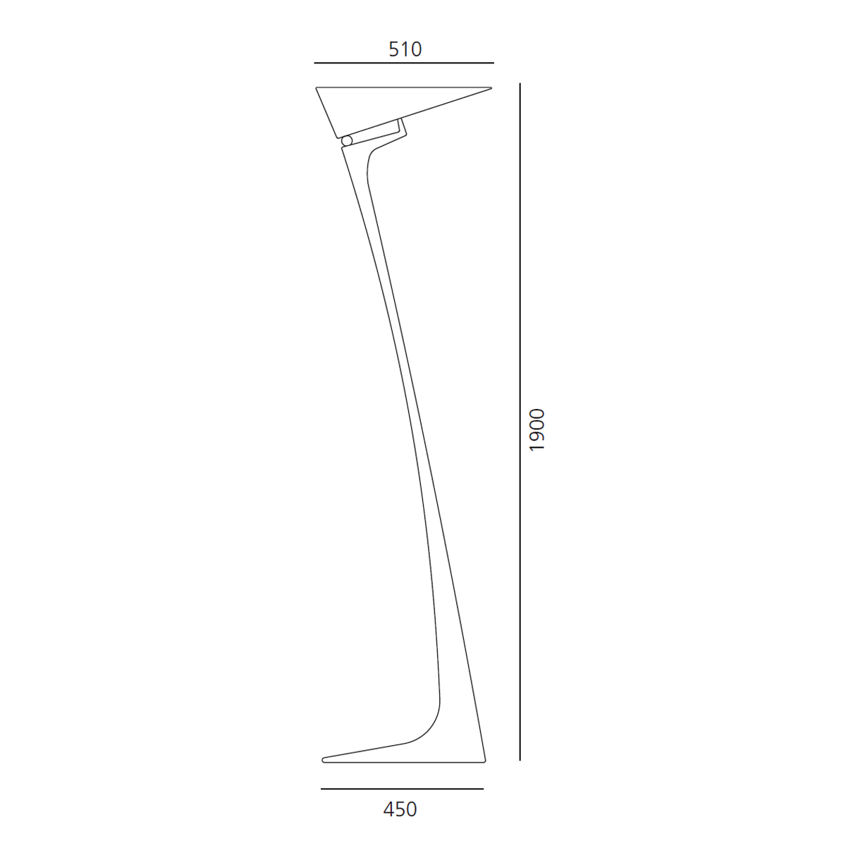 Artemide Montjuic Terra, Maßzeichnung