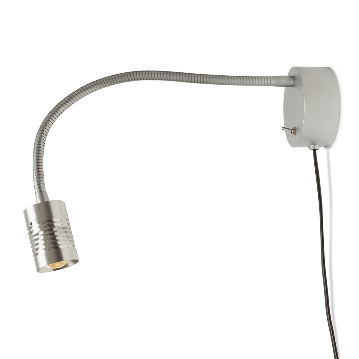 Oligo Just A Little LED Wandleuchte, mit Zuleitung, Alu gebürstet / Chrom matt