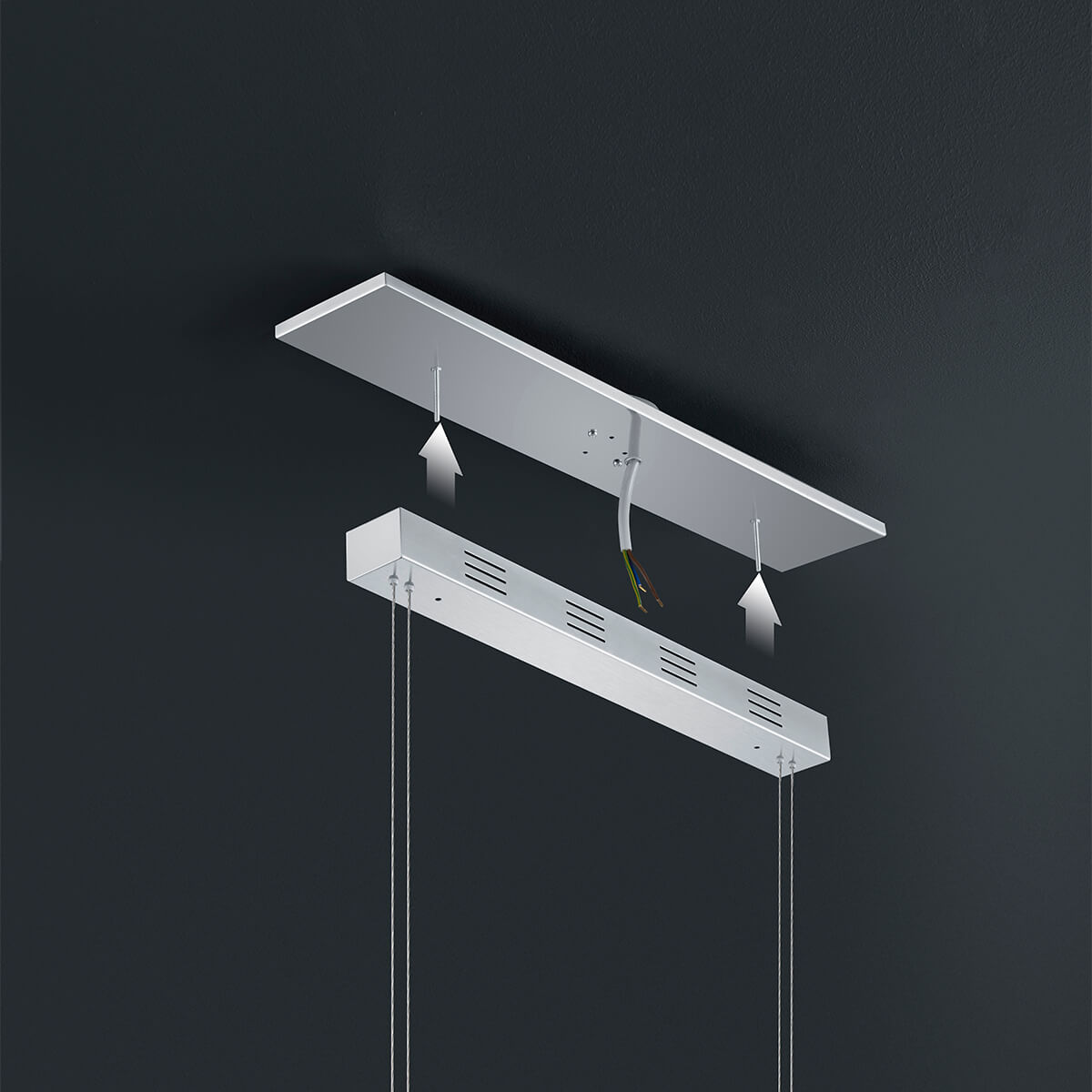 Bankamp 320° Drehmodul, groß (63 x 12 x 3 cm), für Montage Variante B (Befestigung seitlich)