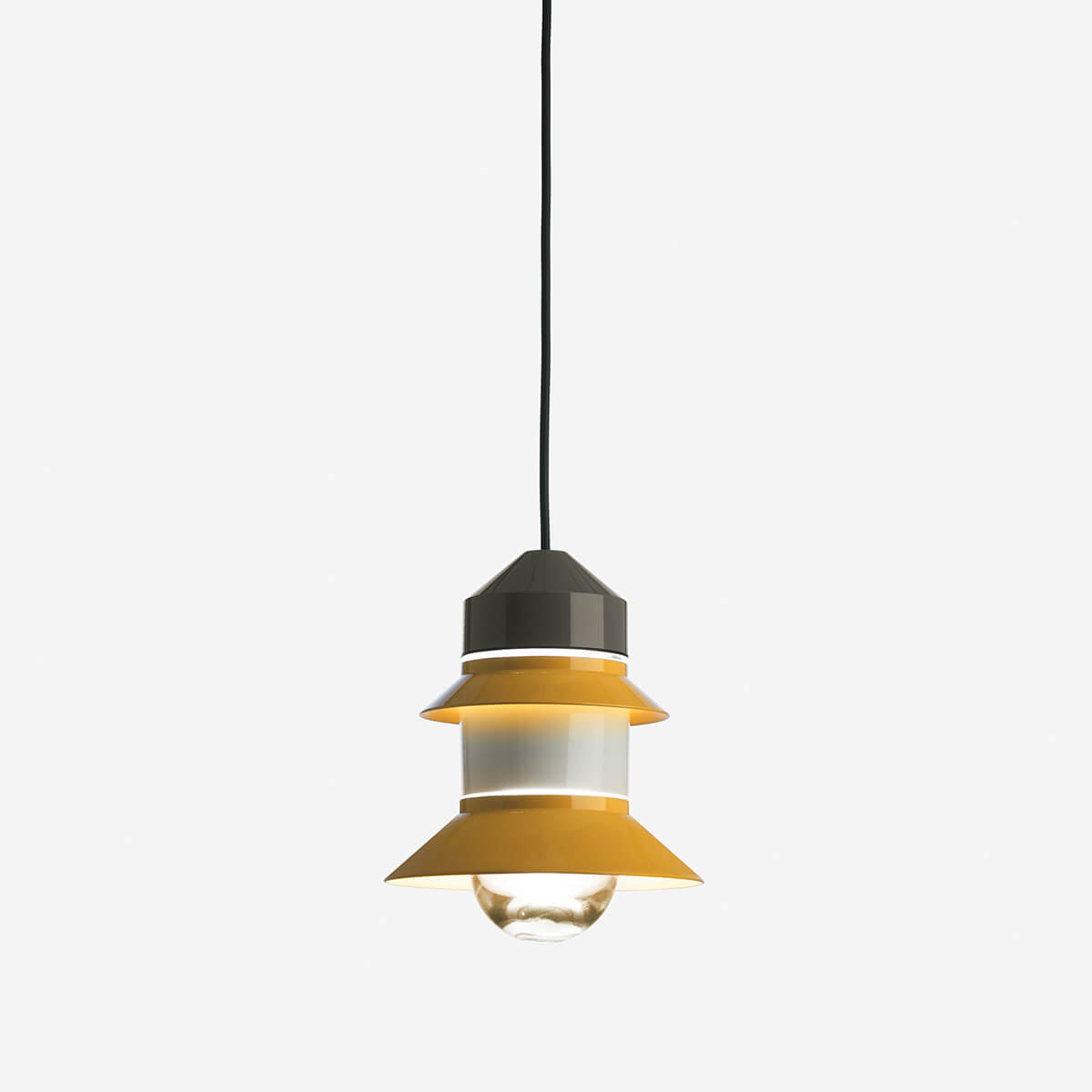 Marset Santorini IP65 Pendelleuchte, Schirme: senfgelb