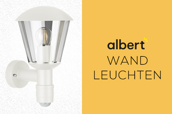 Kategoriebanner Marke Albert  Wandleuchten Kategoriebanner Marke Albert  Wandleuchten