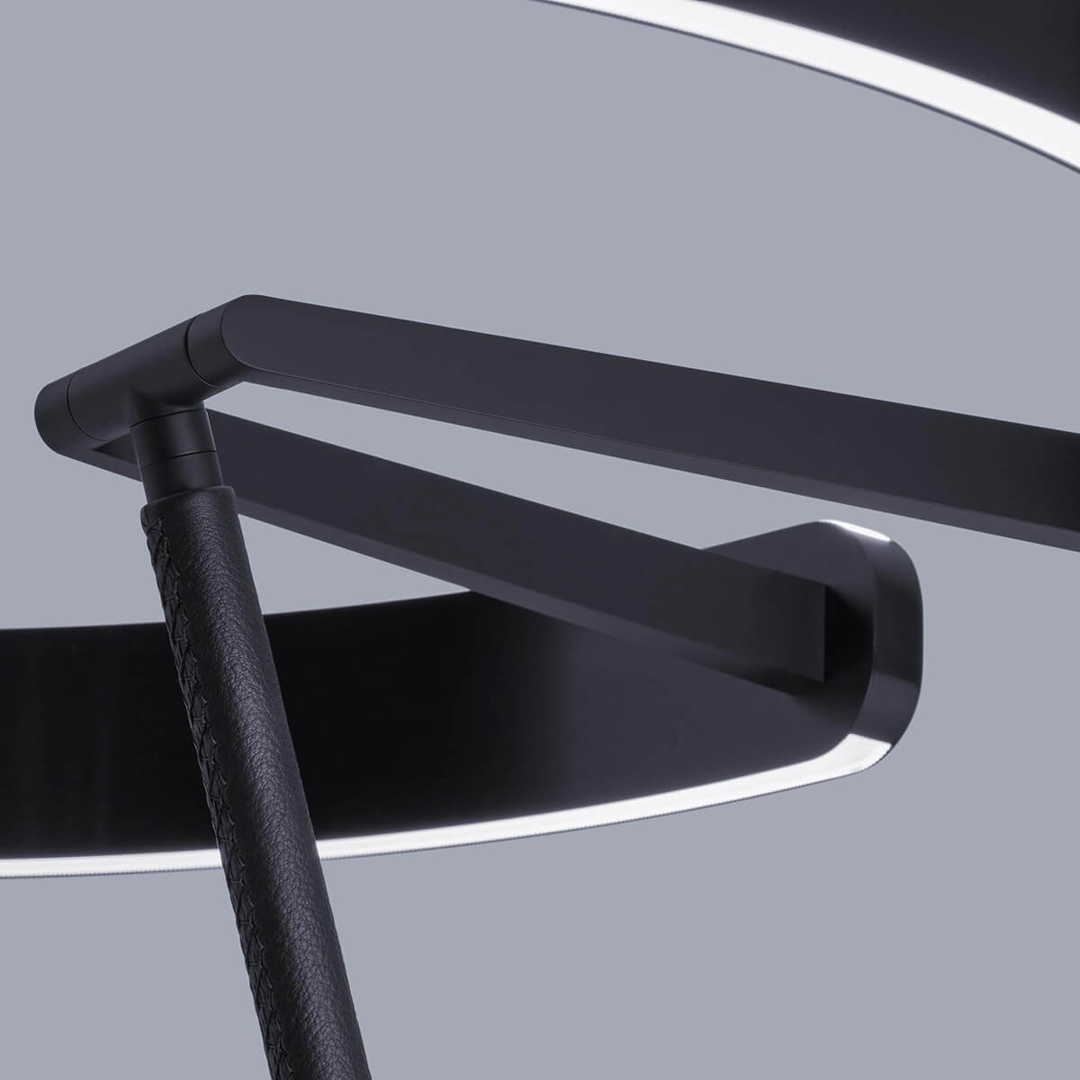 Occhio Mito raggio lusso Stehleuchte, scuro (black phantom / Marquina Marmor)