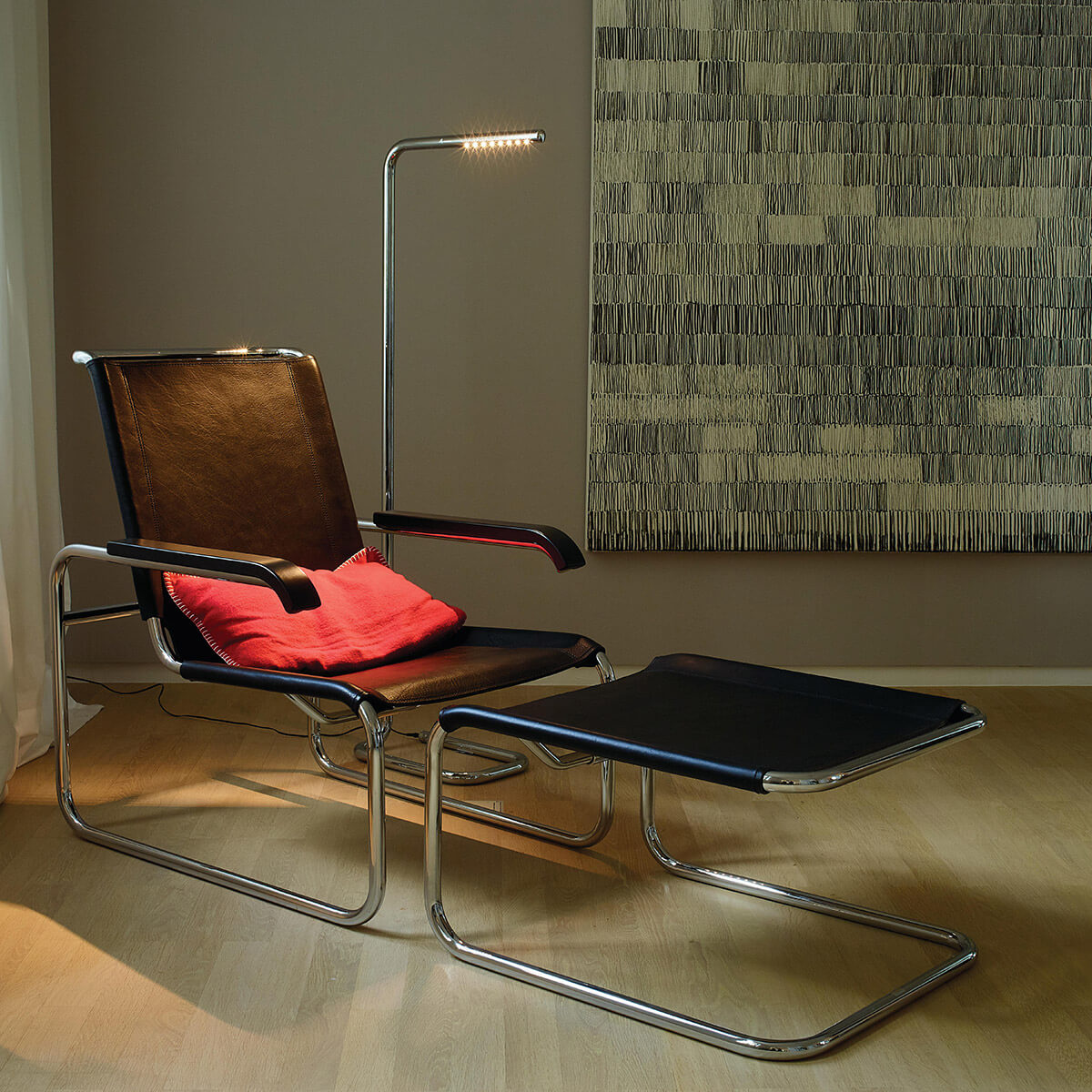 Tecnolumen Lum 125 LED Stehleuchte, Chrom