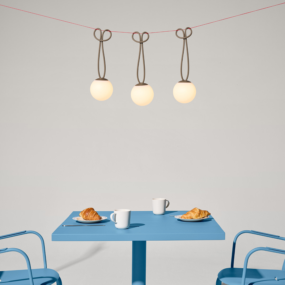 Fatboy Bolleke Mini LED Akku-Pendelleuchte, 3er-Set, taupe