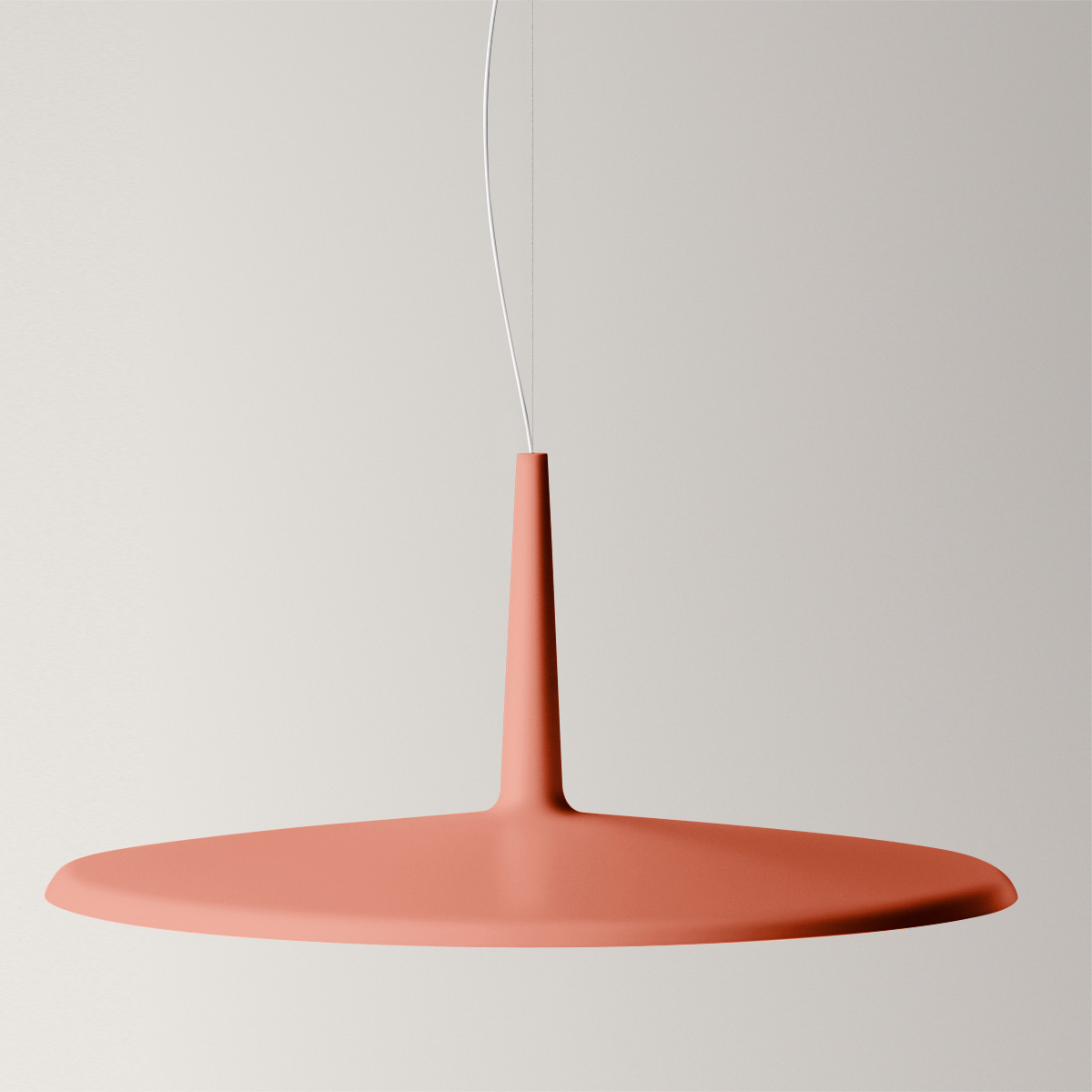 Vibia Skan 0275 LED Pendelleuchte, rot matt