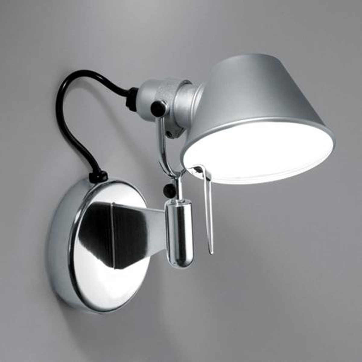 Artemide Tolomeo Micro Faretto, ohne Schalter, Aluminium