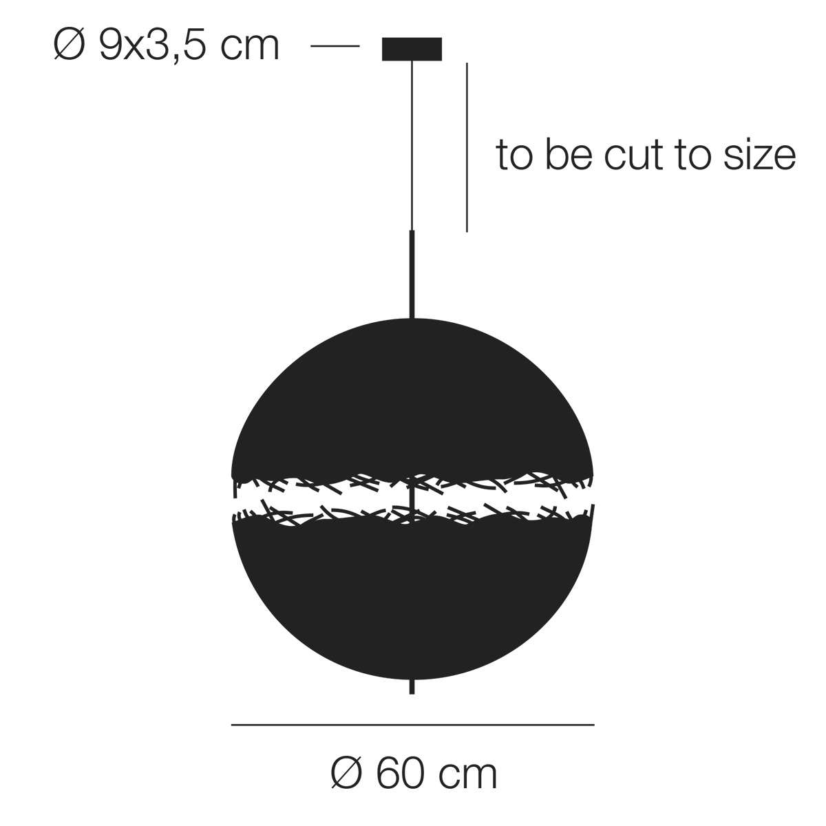 Catellani & Smith PostKrisi 66 Pendelleuchte, Ø: 60 cm