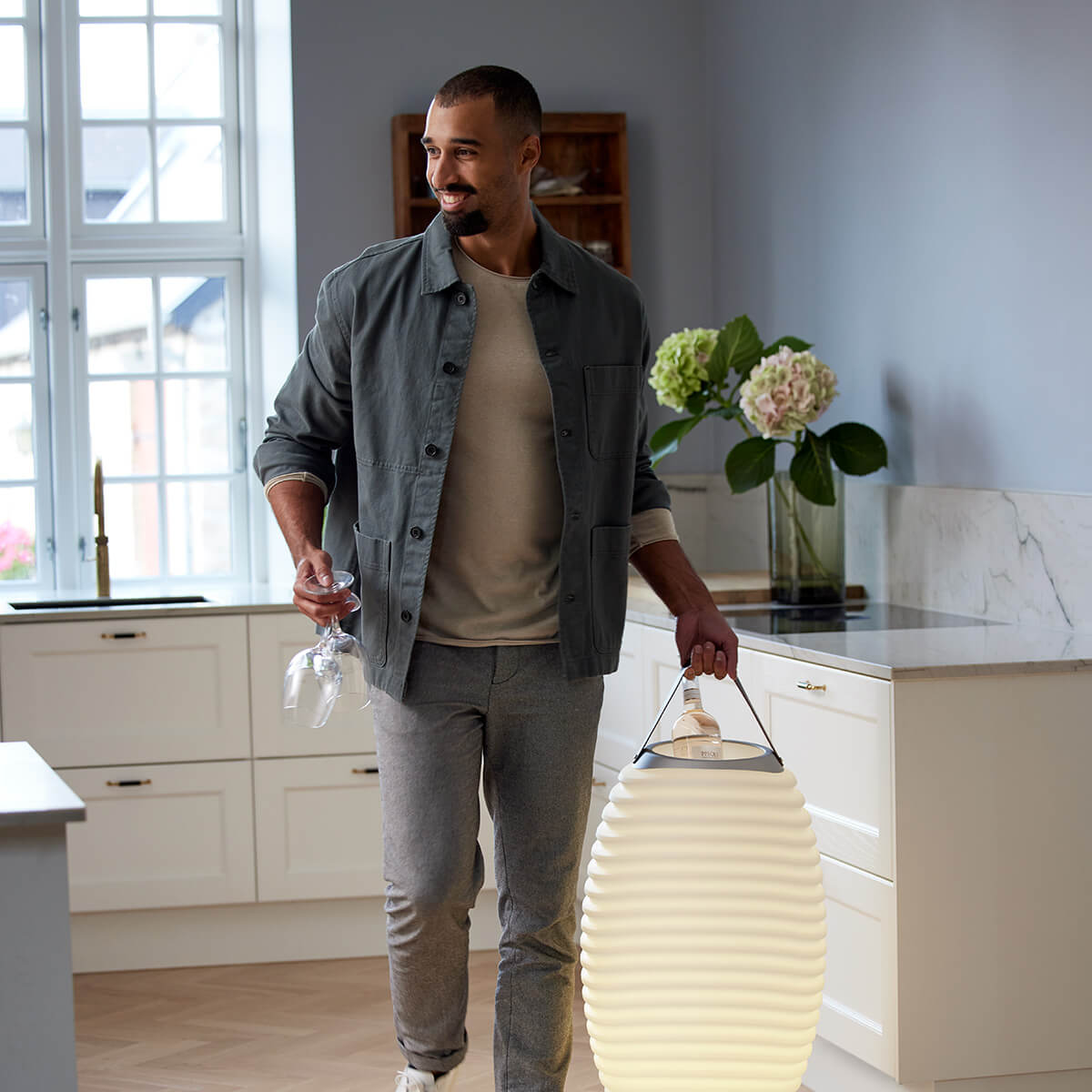 Kooduu Synergy 2.0 LED Akkuleuchte, Bluetooth Lautsprecher & Weinkühler, 65 (large, Höhe: 72 cm)