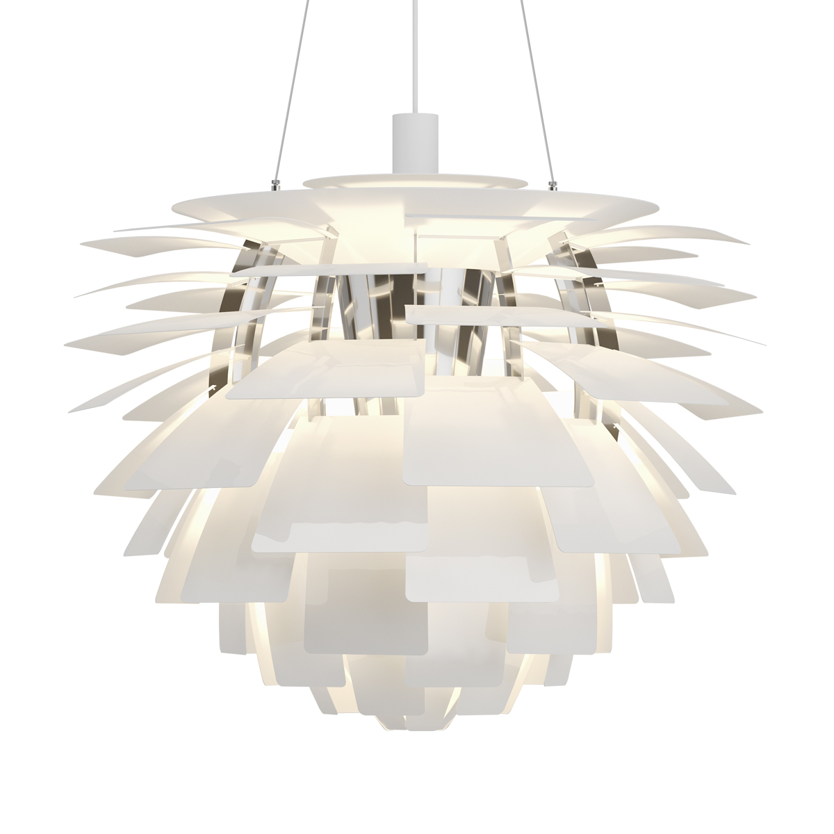 Louis Poulsen PH Artichoke LED Pendelleuchte, Ø: 72 cm, weiß
