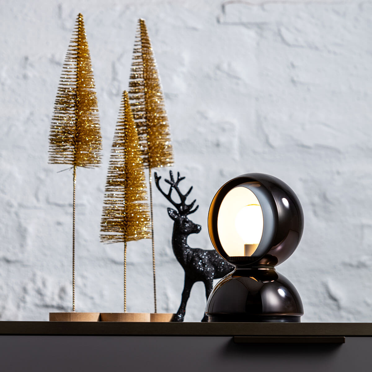 Artemide Eclisse Tavolo, schwarz glänzend